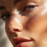 Twarz młodej kobiety po zabiegu rozjaśnienia przebarwień